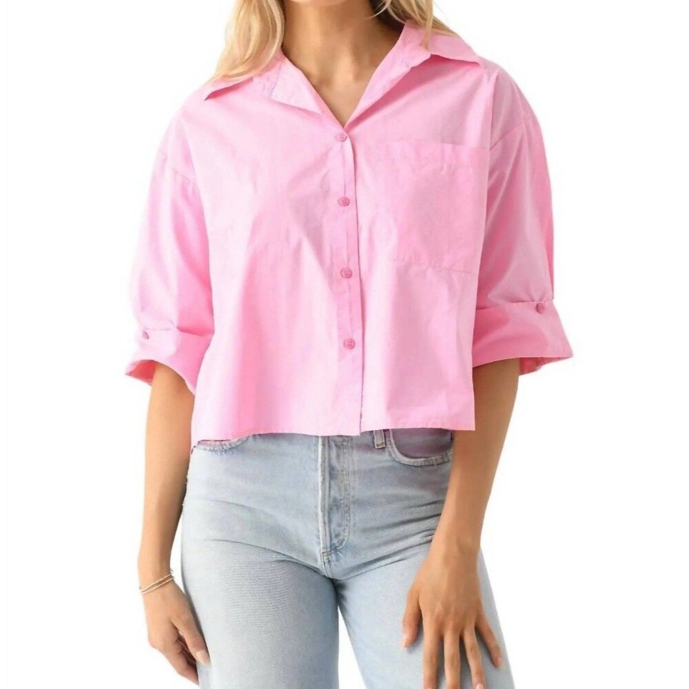 Starkx Women's Aura Top Scarlet Business Casual Brunch Oversized Minimalist